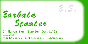 borbala stamler business card